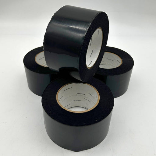 Poly Tape Pinked Edges 72mm X 55m Black Tape Products 133BK-72X55 166632 4 Rolls 1