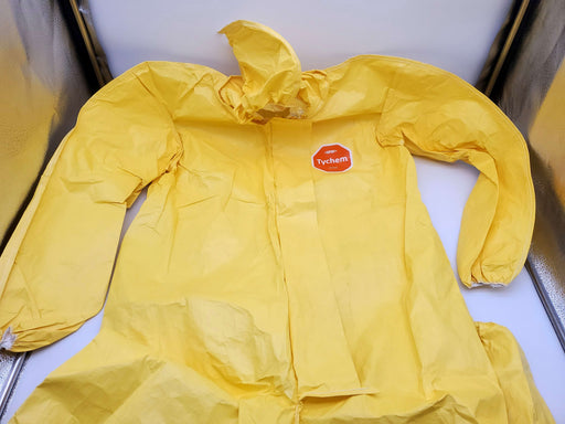 Dupont Tychem 2000 Hazmat Coverall Suit MED Hooded Yellow QC127BYLMD001200 1PK 1