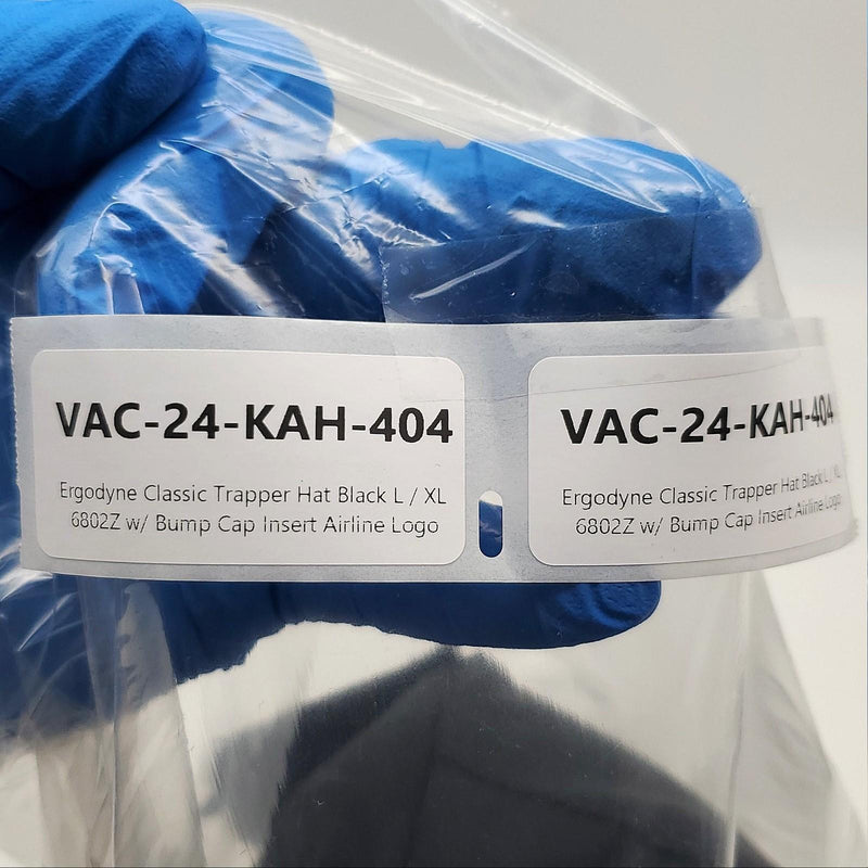 Ergodyne Classic Trapper Hat Black L / XL 6802Z w/ Bump Cap Insert Airline Logo 11