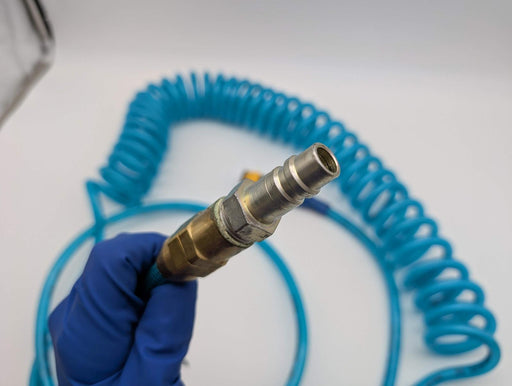 Acumen 3/8" Polybraid Air Hose 25ft 1/2" Push to Connect to 1/4" Hi Cupla Ace 2