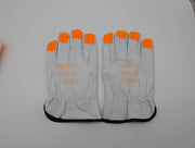 Goatskin Leather Driver Gloves 2XL A5 Cut Resistant Hi-Vis Fingertips 3 Pairs 2