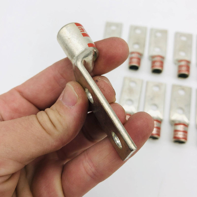 Thomas & Betts 54266 Lug Compression Connector Barrel Shape 2-Hole Orange 10pk 4