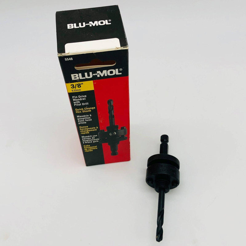 Blu Mol 5546 Pin Drive Mandrel with Pilot Drill 3/8" / 9.53mm Quick Change Hex 12