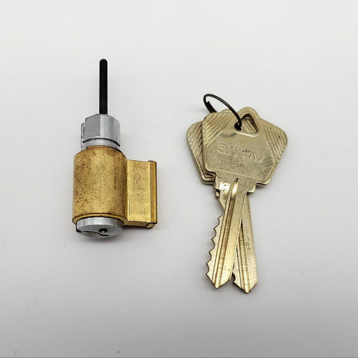 Arrow Lock Cylinder 15HC Satin Chrome Hotel Function Key in Knob E Keyway 5 Pin 1