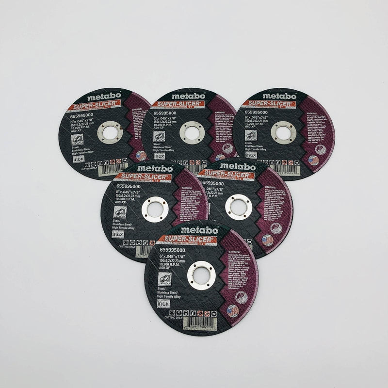 Metabo 55995 Straight Cut-Off Wheel 6"x.045"x7/8" Super Slicer Type 1 A60 XP 6pk 7