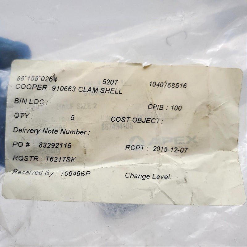 Cleco 910663 Bearing Half Fits 48ES Series Spindle Nutrunner 2ZB Socket Adapter 7