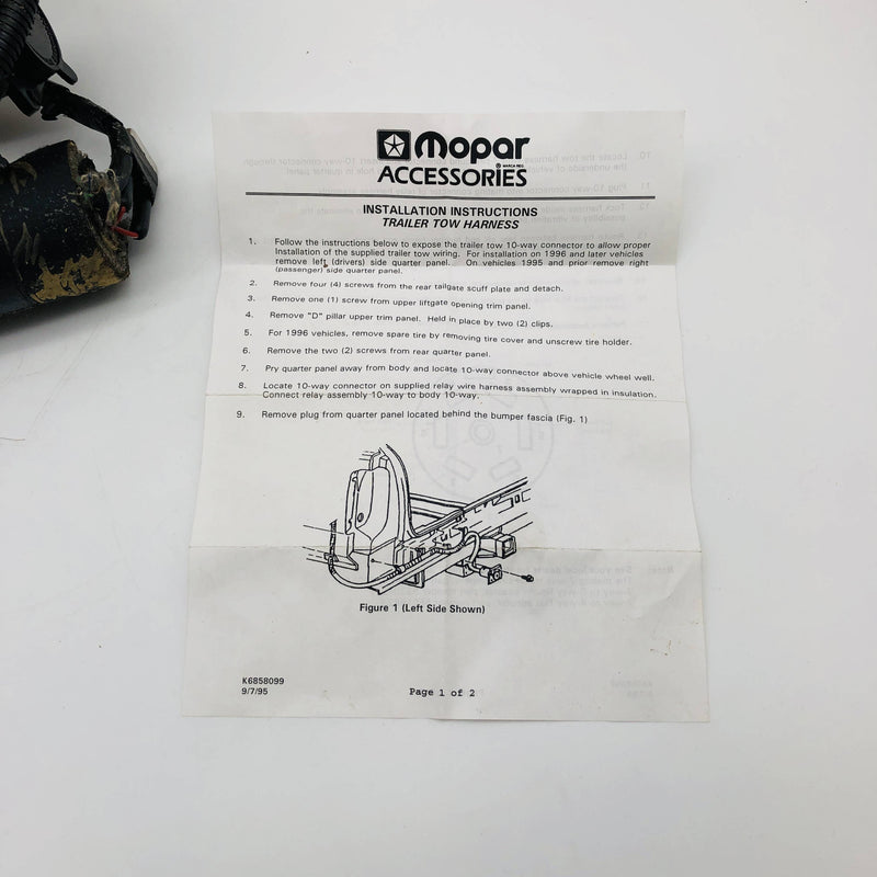 Mopar 82202423 Wiring Harness Trailer Tow OEM New Old Stock NOS Open 5