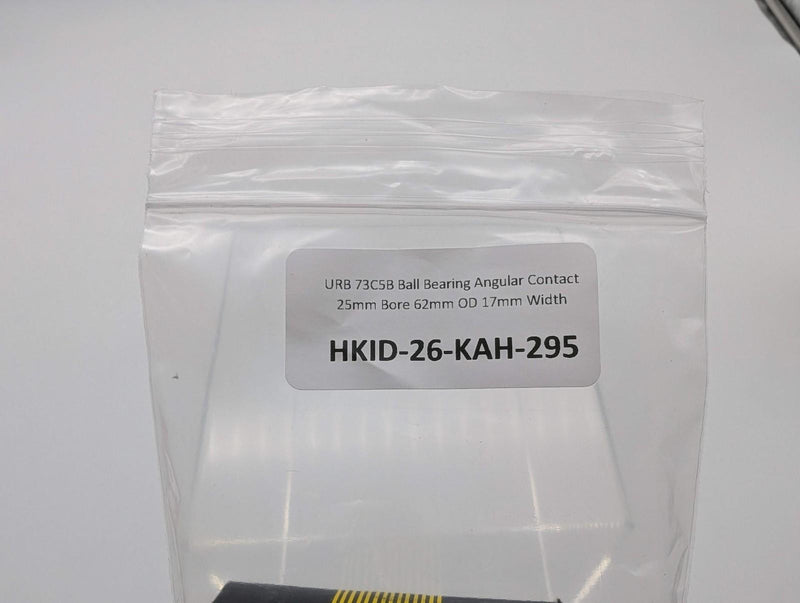 URB 73C5B Ball Bearing Angular Contact 25mm Bore 62mm OD 17mm Width 3