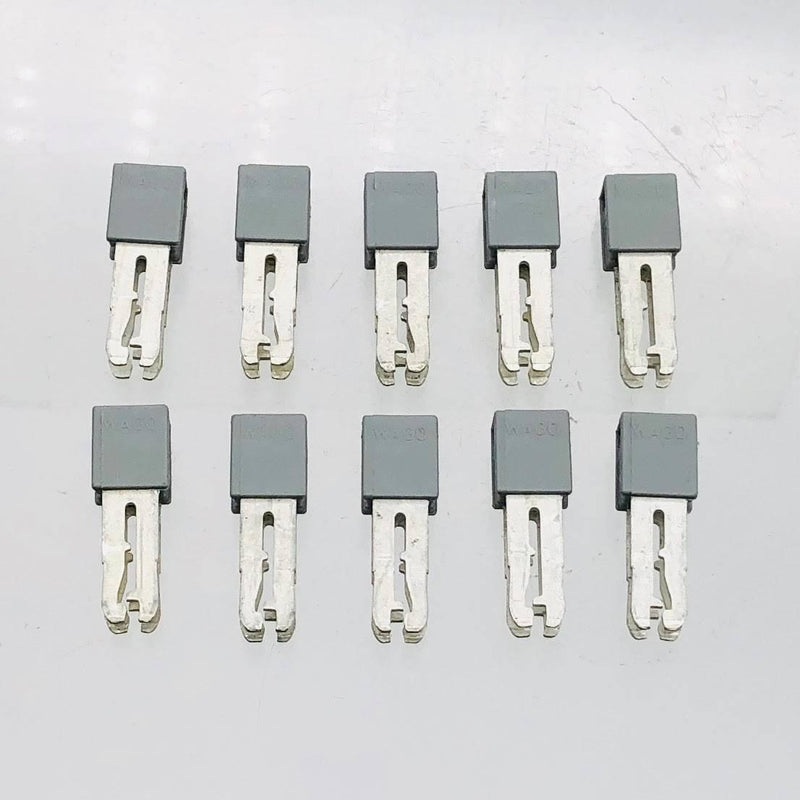 10x WAGO 281-402 Insulated Jumper Adjacent 32Amp 6mm W x 8mm H x 23.7mm D Gray 1