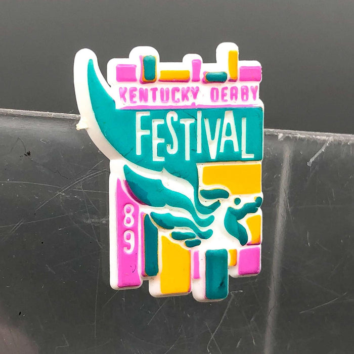 Kentucky Derby Festival Pin Vintage 1984 Pegasus Clutch Back USA Made SM KDF 6