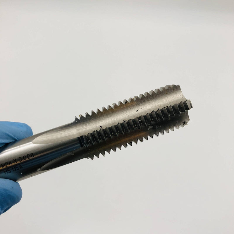 Greenfield 329073 Bottom Hand Tap HTGP M24x3.0 HS 4 FL D8 Thread Cutting 6
