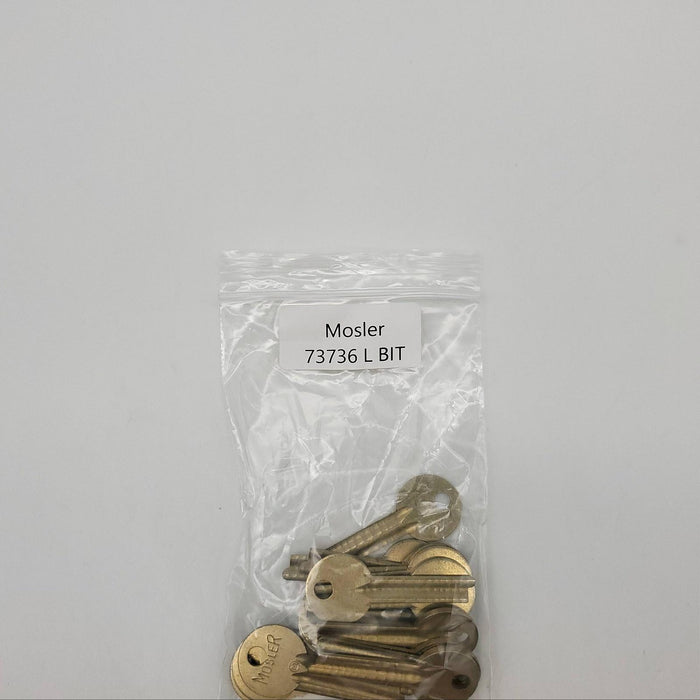 Mosler 73736 Safe Deposit Lock Key Blank 0.09" T x 0.36" W x 2.3" L Left Bit 3