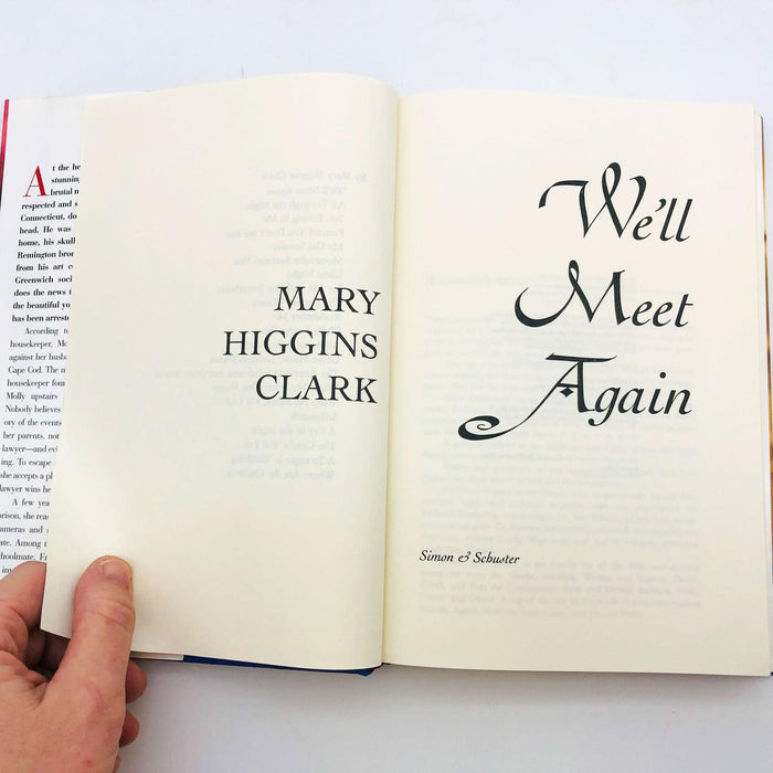 We'll Meet Again Mary Higgins Clark Hardcover 1999 1st Edition/1st Print Cp2 7
