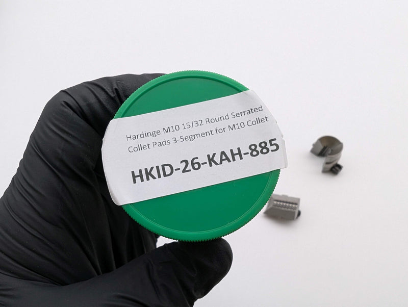 Hardinge M10 15/32" Round Serrated Collet Pads 3-Segment for M10 Collet