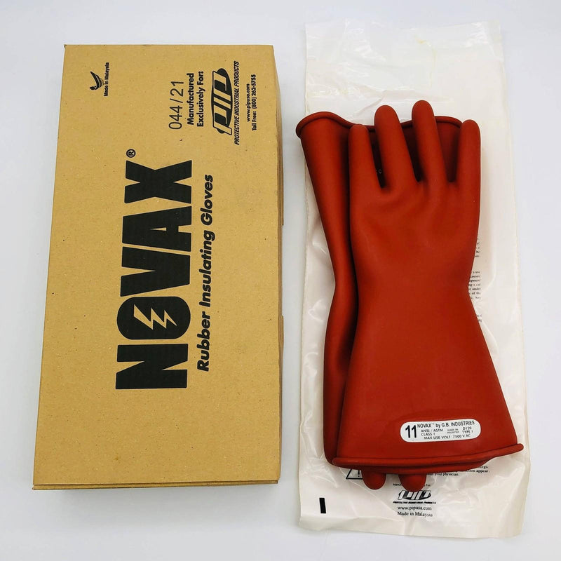 PIP 147-1-14/11 Rubber Insulating Work Gloves Novax Sz 11 Clss 1 Typ I 14in Ora 1