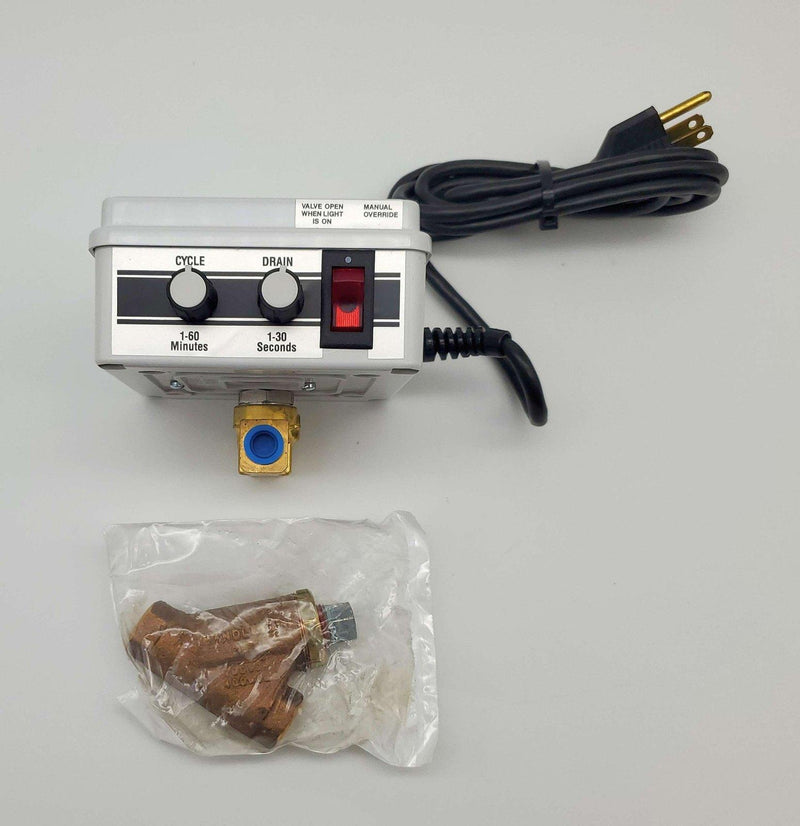 Speedaire 1/4" Auto Electric Drain Valve 6Z948A 1-60 Min Cycle Timer 200PSI 115V 1