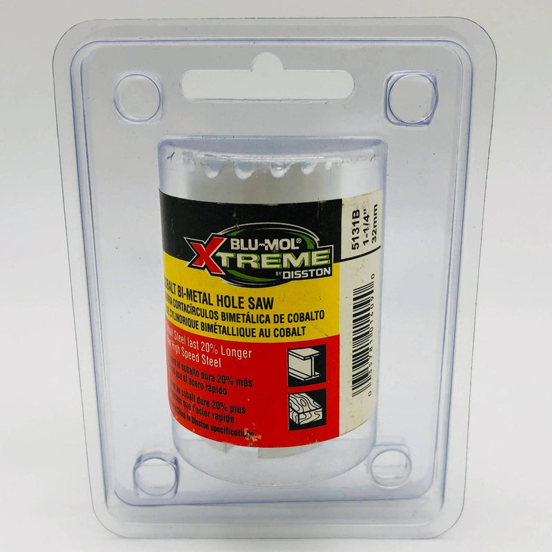 Blu Mol Xtreme 5131B Hole Saw 1-1/4" / 32mm Cobalt Steel Bi-Metal Cats Eye Open 1