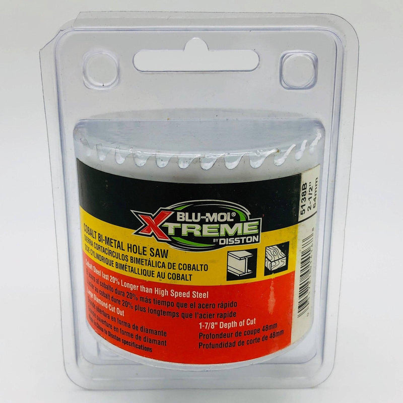 Blu Mol Xtreme 5138B Hole Saw 2-1/2" / 64mm Cobalt Steel Bi-Metal Cats Eye Open 1