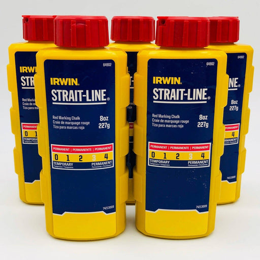 Irwin 64902 Red Marking Chalk Refill 8oz Number 3 Permanency Lot of 5 Bottles 1