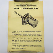 Falcon Rim Cylinder Lock 4-1/2" Length Polished Brass No 951 E Keyway USA Made 7