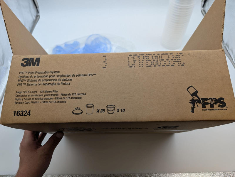 3M PPS 16324 Spray Paint Gun Cups x25 Lids x25 & Plugs x10 850ML Capacity 5