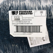 Standard Abrasives 819130 Buffing Discs 12" Dia 1-1/4" ID Medium A/O H/S 5pk 2