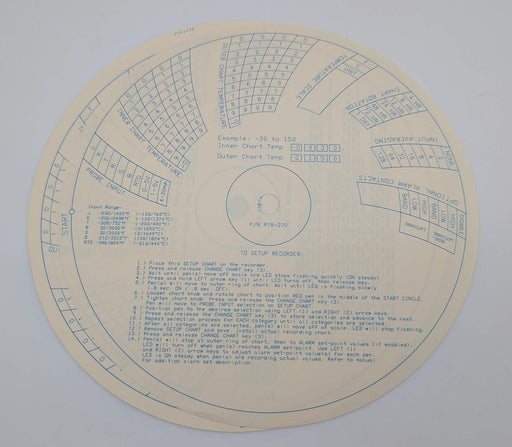 Future Design Controls R18-270 Set-Up Charts CCW DR5000 Recorder Pack of 10 1
