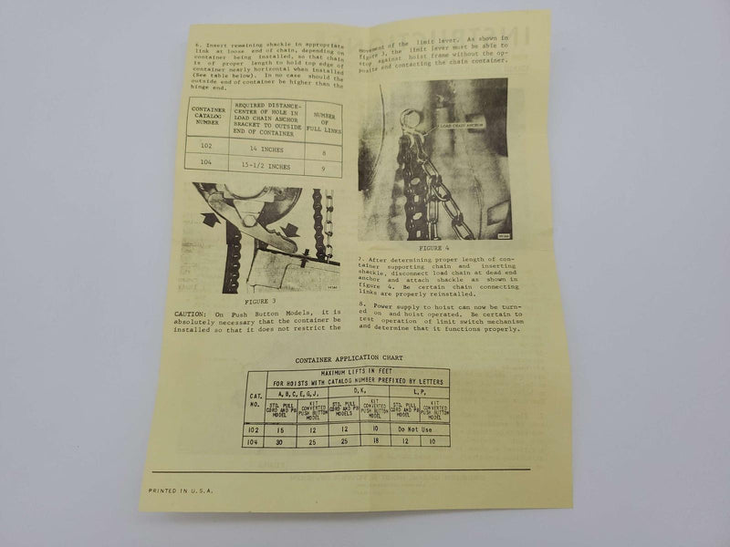 Budgit 102 Chain Container for Budgit Pull Cord & Electric Hoists Holds 10-15ft 7