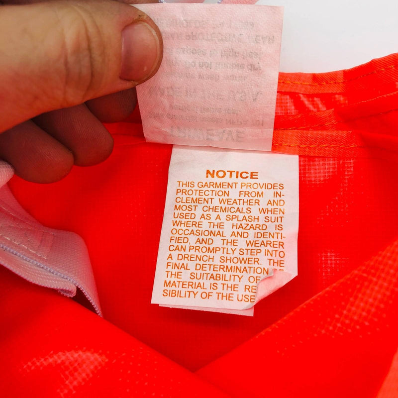 Guardian 706ORL Bib Overalls Size Large Tri-Weave Orange Vinyl Chem/Fire Resist 5