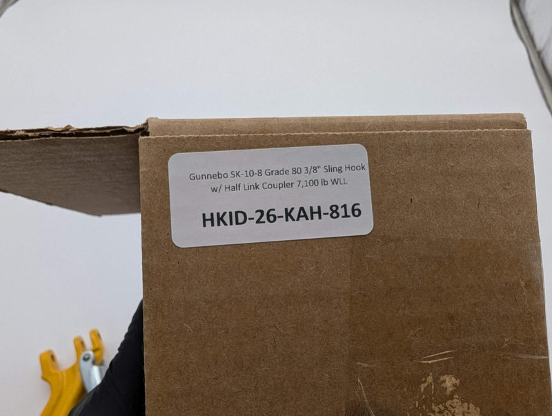 Gunnebo SK-10-8 Grade 80 3/8" Sling Hook w/ Half Link Coupler 7,100 lb WLL 6
