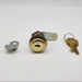 CompX C8055-KD Cam Lock for 1-1/8" Thick 0.65" Diam Bright Brass Keyed Different 1