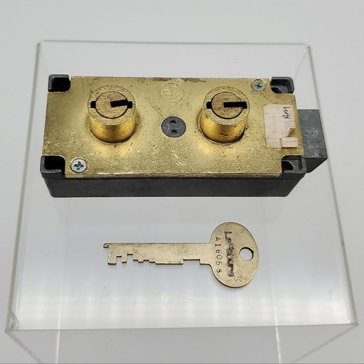 Lefebure 7750 Safe Deposit Box Lock Left Hand 2 Renter Keys 1/2" Double SM Nose 2