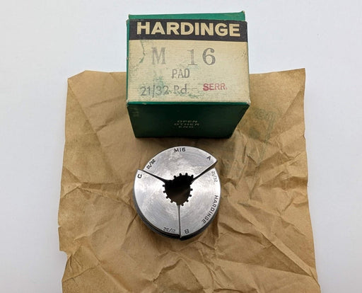 Hardinge M16 21/32" Round Serrated Collet Pads 3-Segment for M-Series Collet 1