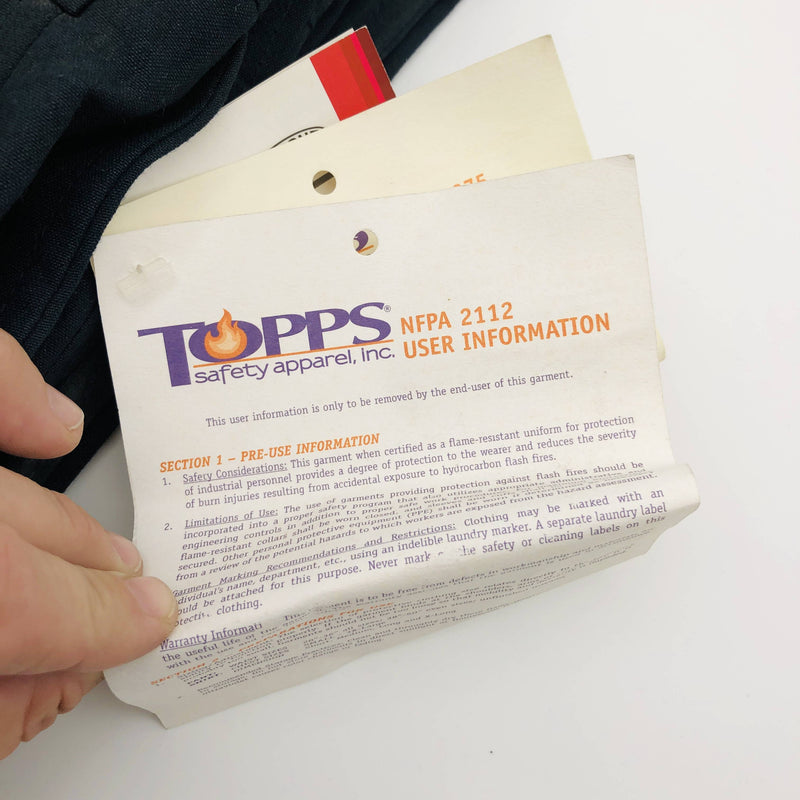 Topps PA705605 Trouser Flame Resistant 30x29 Nomex IIIA 4.5oz Navy Blue NWT 4