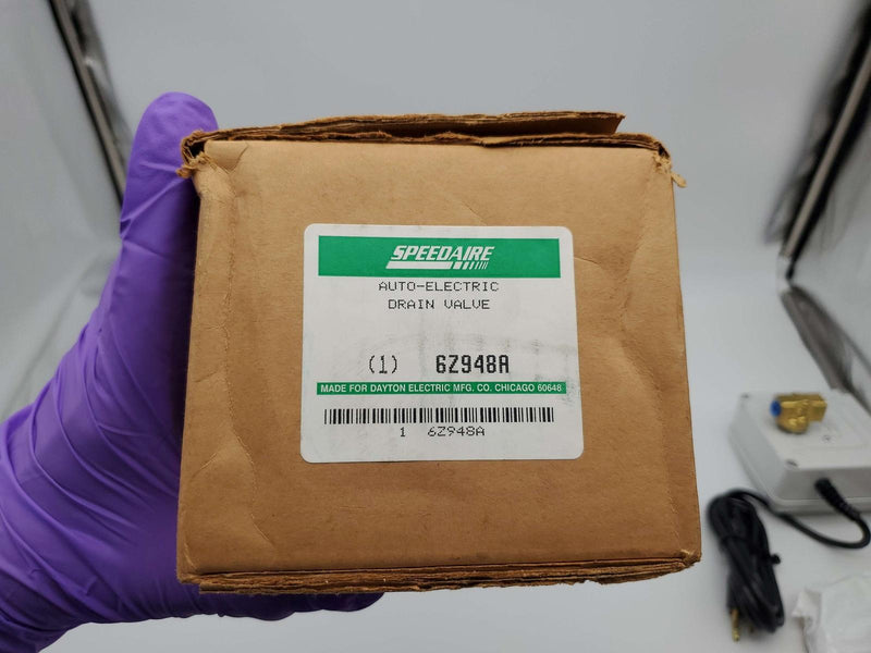 Speedaire 1/4" Auto Electric Drain Valve 6Z948A 1-60 Min Cycle Timer 200PSI 115V 6