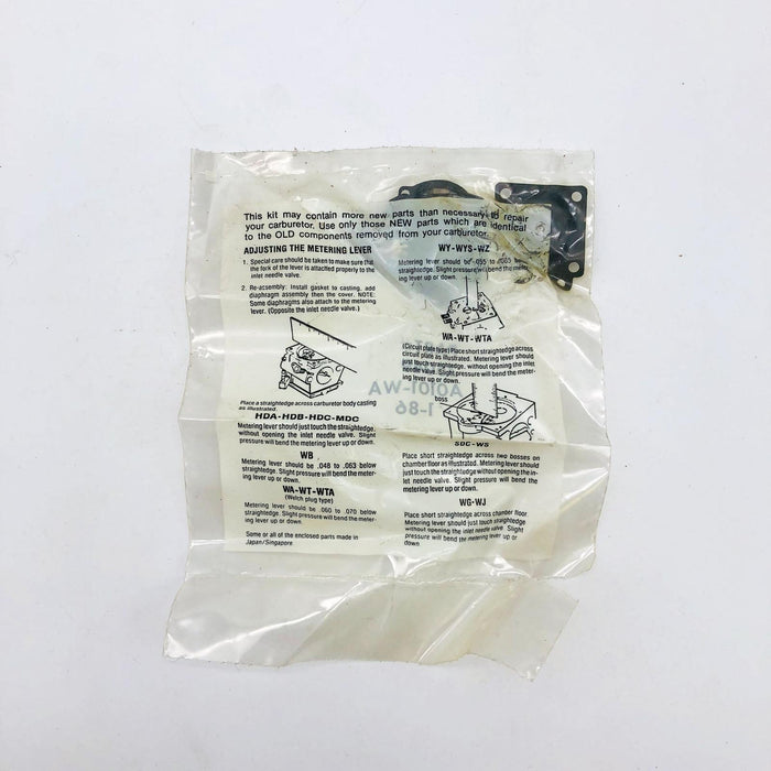 Walbro 35049 Carburetor Kit OEM NOS A0101-WA Sealed 2