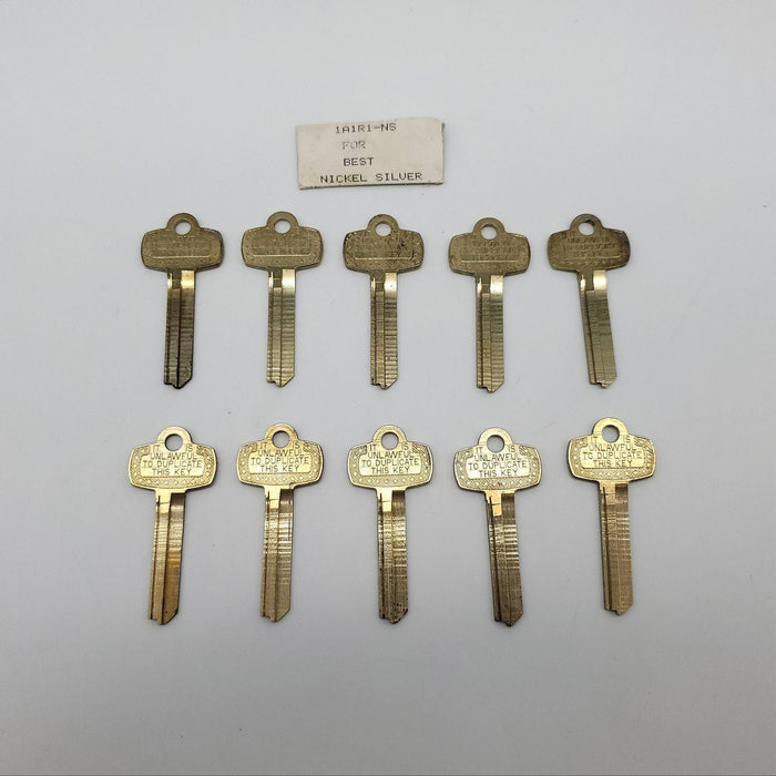 10x 1A1R1 Key Blanks for Best SFIC Cores R Keyway Nickel Silver 3