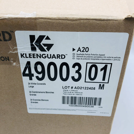 Kimberly-Clark 49003 Protective Coveralls Large A20 White Zipper Reflex 24/Case 2