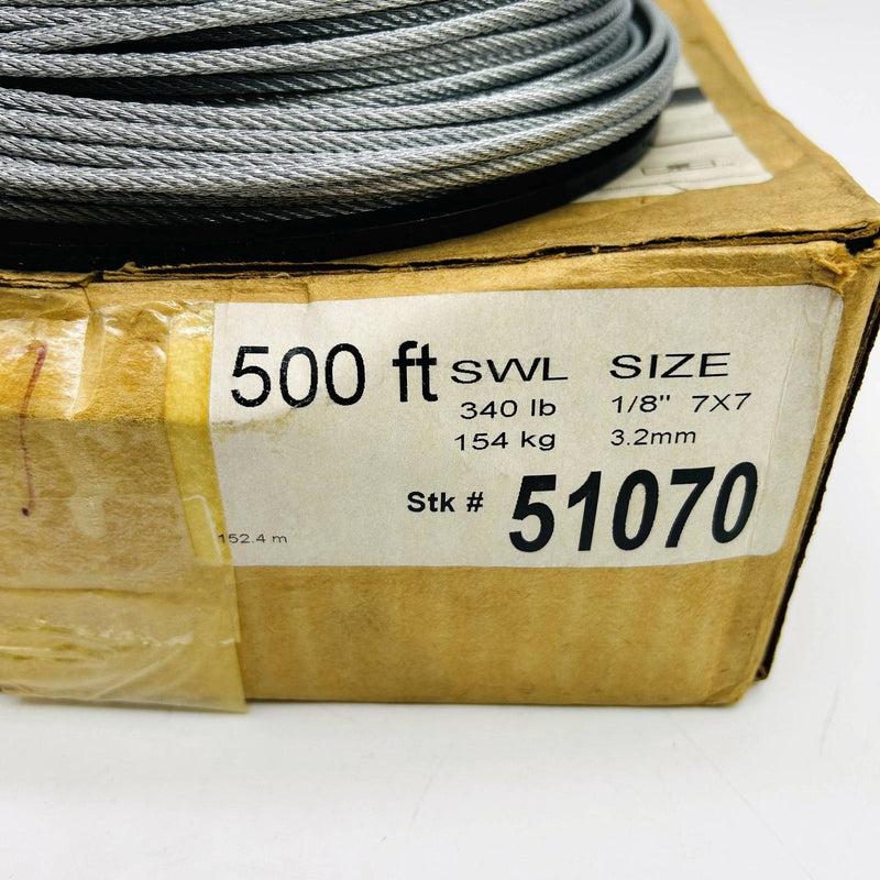 Tie Down Engineering 51070 Cable Galvanized Steel Wire 7x7 1/8" 340lb 500ft/Roll 2