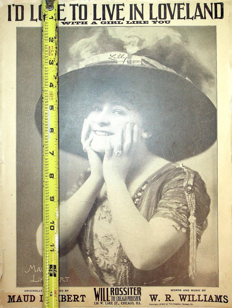 1910 I'd Love To Live In Loveland With A Girl Like You Sheet Music Maud Lambert 4