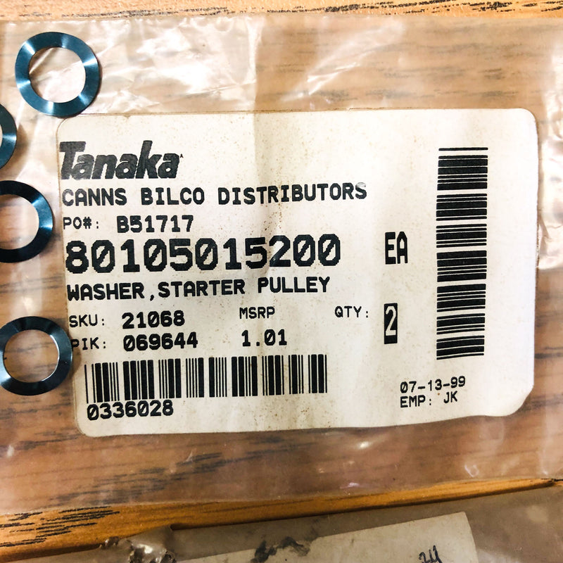 Tanaka 80105015200 Washer for Starter Pulley Trimmer OEM NOS Superseded 6693420 2