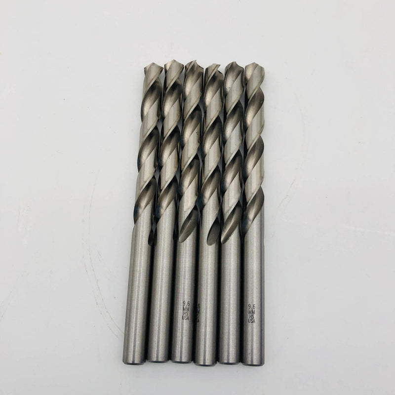 Cle-Line C62894 GP Jobber Drill Bit 1898 9.6MM HSS Right Hand Cut Pack of 6 3