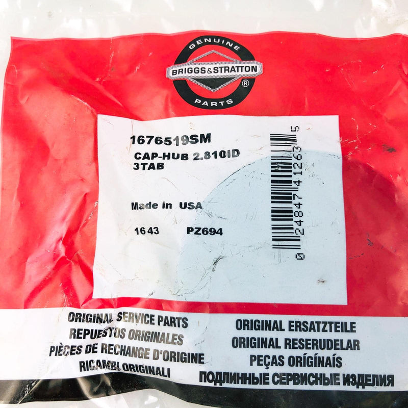Briggs and Stratton 1676519SM Hub Cap 2.810 ID 3 Tab OEM NOS USA Made Sealed 5