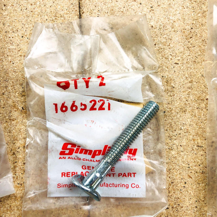 Simplicity 1665221 Bolt Curved Head 5/16-18x2-1/4 OEM NOS Clear Loose 2