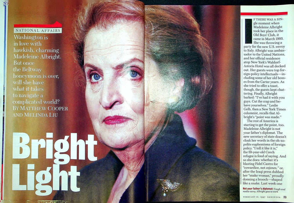 Newsweek Magazine February 10 1997 Madeliene Albright Secretary of State Cover 4