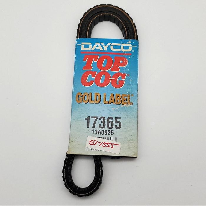 Dayco 17365 Belt Gold Label 0.53" Width 36.5" Length Top Cog V-Belt 1