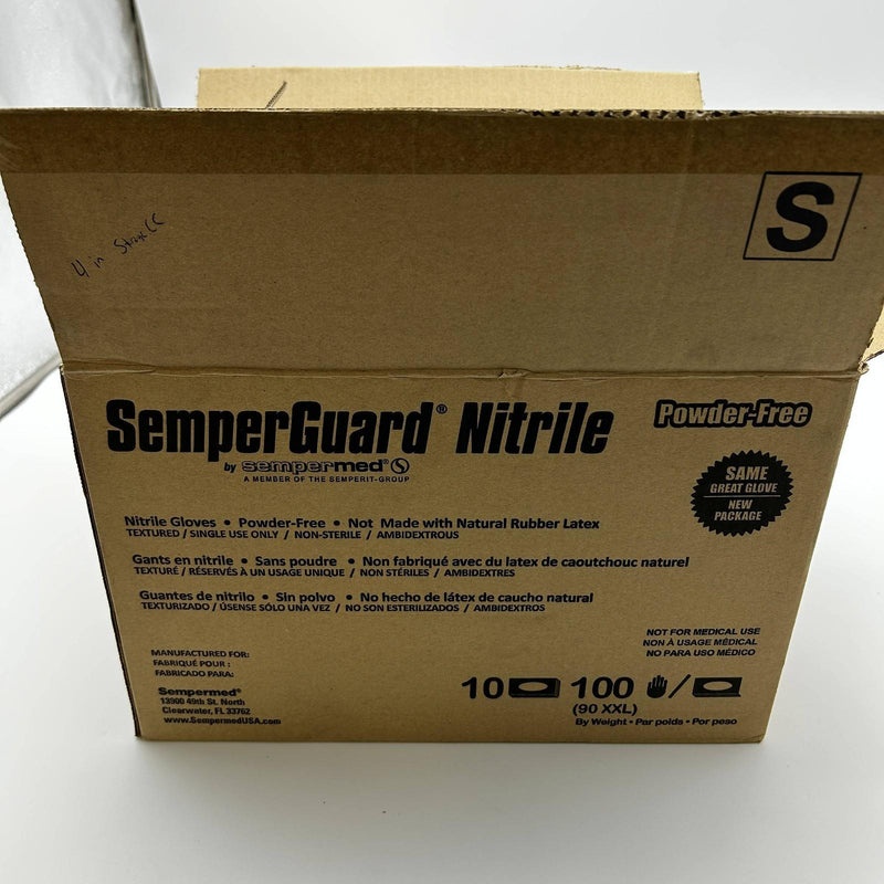 SemperGuard Nitrile INIPFT102 Disposable Gloves Size Small Powder Free 1000/Case 5
