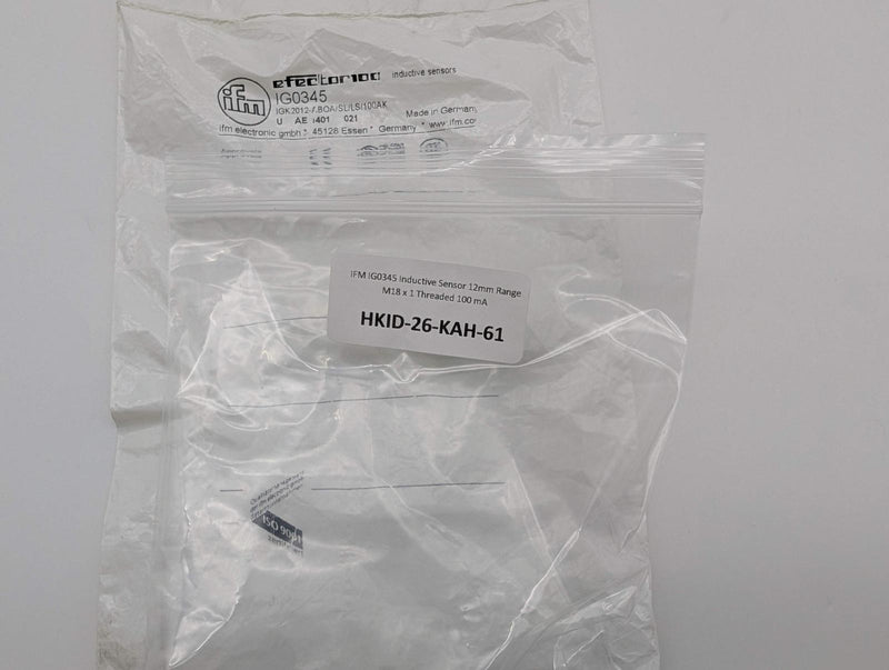 IFM IG0345 Inductive Sensor 12mm Range M18 x 1 Threaded 100 mA 7