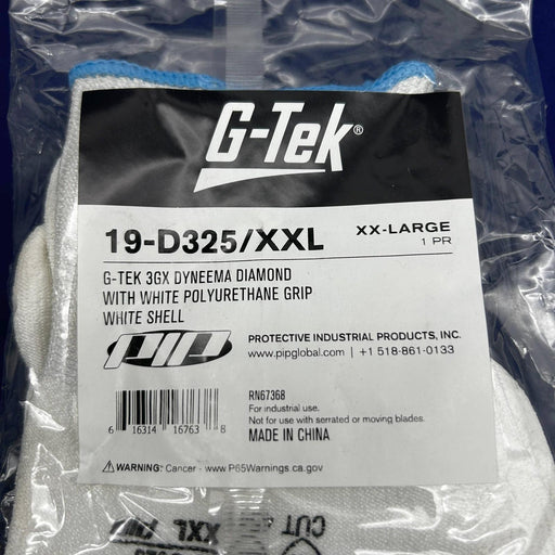G-Tek 19-D325 Cut Resistant Glove XX-Large 2XL White 3GX Dyneema Diamond 9 Prs 2