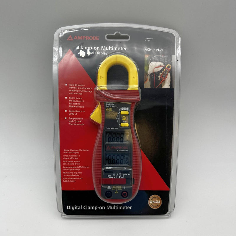 Amprobe ACD-14 Plus Multimeter 600A Clamp On w/ Dual Display and Temperature 12